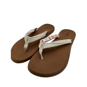 Flojos Flip Flops Women's Size 10 Brown Tan Sandals Casual Comfort Beach